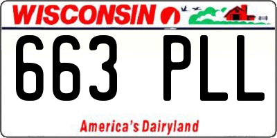 WI license plate 663PLL