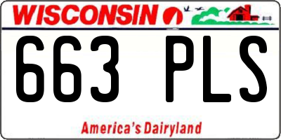 WI license plate 663PLS