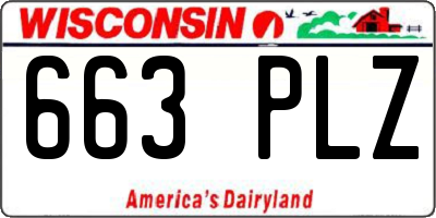 WI license plate 663PLZ