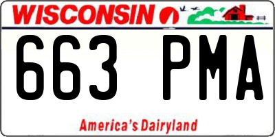 WI license plate 663PMA
