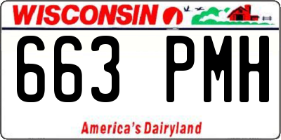 WI license plate 663PMH