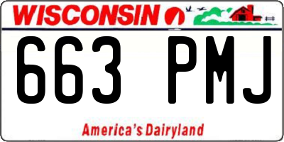 WI license plate 663PMJ