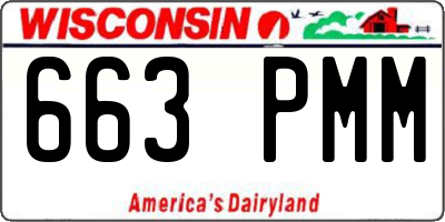 WI license plate 663PMM