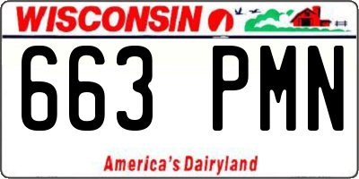WI license plate 663PMN