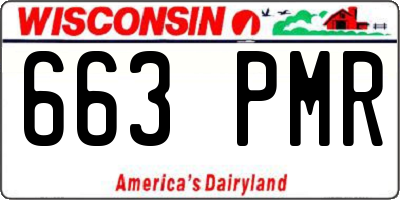 WI license plate 663PMR