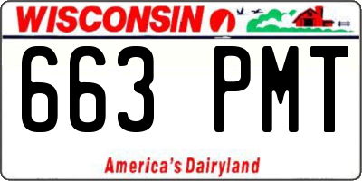 WI license plate 663PMT