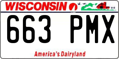 WI license plate 663PMX
