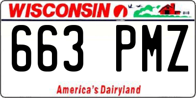 WI license plate 663PMZ