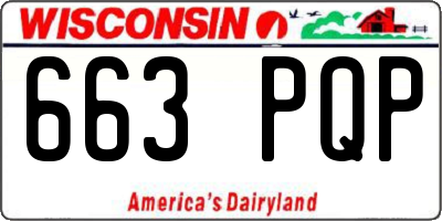 WI license plate 663PQP