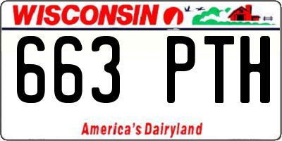 WI license plate 663PTH