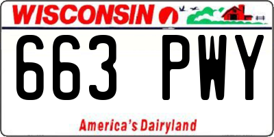 WI license plate 663PWY