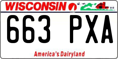 WI license plate 663PXA