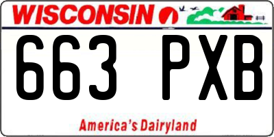 WI license plate 663PXB