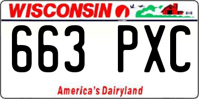 WI license plate 663PXC
