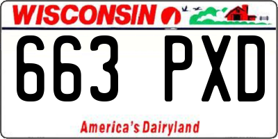 WI license plate 663PXD