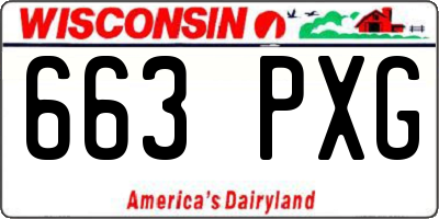 WI license plate 663PXG