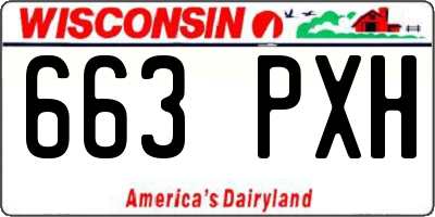 WI license plate 663PXH