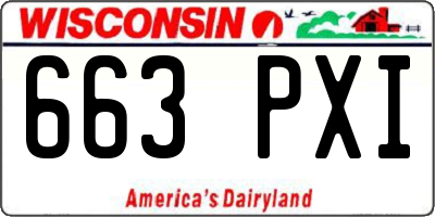 WI license plate 663PXI