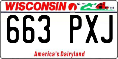 WI license plate 663PXJ