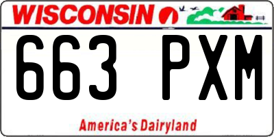 WI license plate 663PXM