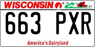 WI license plate 663PXR