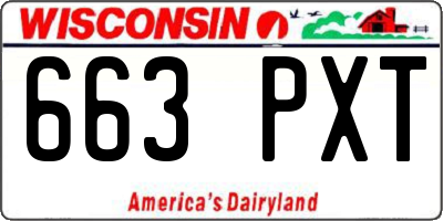 WI license plate 663PXT