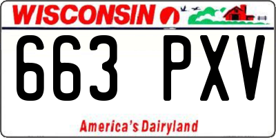 WI license plate 663PXV