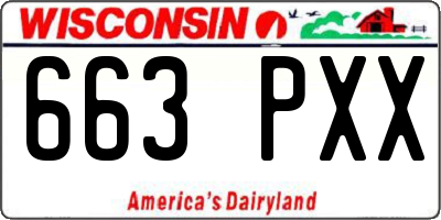 WI license plate 663PXX