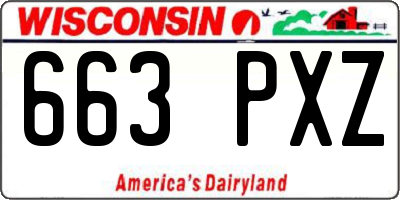 WI license plate 663PXZ