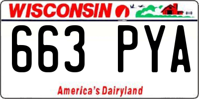 WI license plate 663PYA