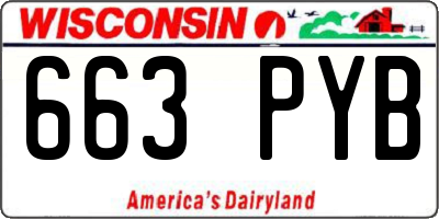 WI license plate 663PYB