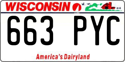 WI license plate 663PYC