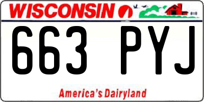 WI license plate 663PYJ