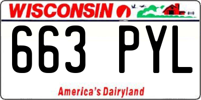 WI license plate 663PYL