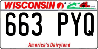 WI license plate 663PYQ