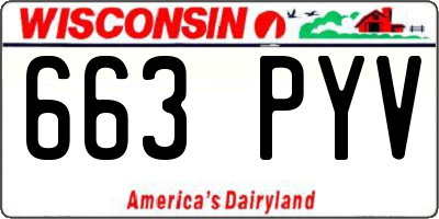 WI license plate 663PYV