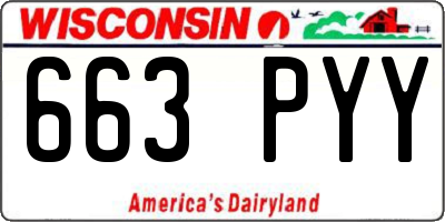 WI license plate 663PYY