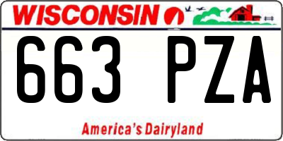 WI license plate 663PZA