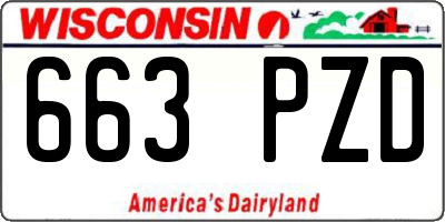 WI license plate 663PZD
