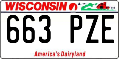 WI license plate 663PZE
