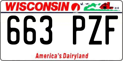 WI license plate 663PZF