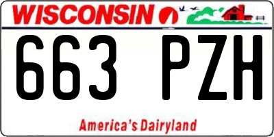 WI license plate 663PZH