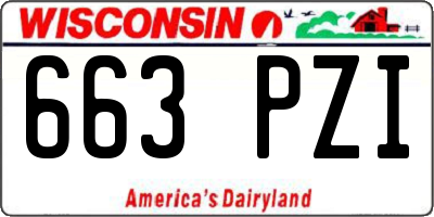 WI license plate 663PZI