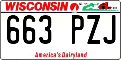 WI license plate 663PZJ