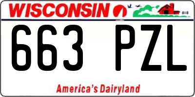 WI license plate 663PZL