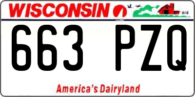 WI license plate 663PZQ