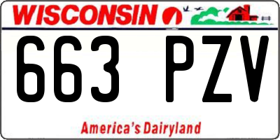 WI license plate 663PZV