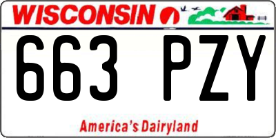WI license plate 663PZY