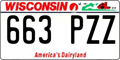 WI license plate 663PZZ