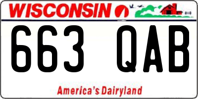 WI license plate 663QAB
